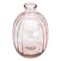 Vase Blumenvase Pflanzgefäß Glasvase Wohndeko pink rosa Glas 11x9 cm