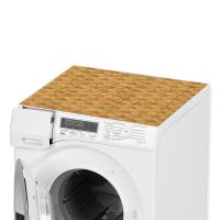 Waschmaschinenauflage Waschmaschine Abdeckung zuschneidbar Rattan braun