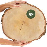 Baumscheiben 5 Stk. in 33 - 47 cm für Basteln Dekorieren