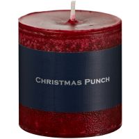 Duftkerze einfarbig ätherische Duftöle uni Ø 7x12 cm Christmas Punch