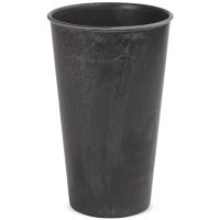 Vase Blumenvase Dekovase konisch Kunststoff Used Look anthrazit 1 Stk Ø 10-15 cm