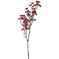 Kunstblume Schleierkraut Kunstpflanze basteln rot Kunststoff 1 Stk 48 cm