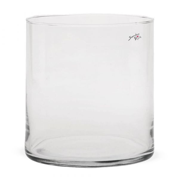 Vase Glas Zylinder Dekoglas Glasvase Blumenvase Bodenvase 1 Stk Ø 19x20 cm
