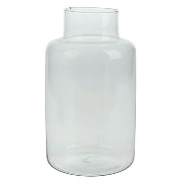 Blumenvase Vase mundgeblasen recyceltes Glas leicht grün 1 Stk Ø 14,5x26 cm