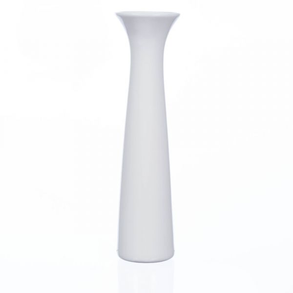 Porzellanvase trompetenförmig rund Porzellan Dekovase Vase weiß Ø6,5x24 cm