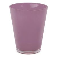 Glas Vase Übertopf Pflanztopf Dekoglas konisch 1 Stk - Ø 14,5 cm - altrosa