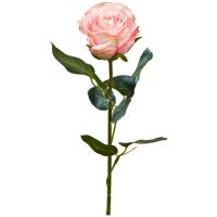 Rose Madame Kunstblume Stielrose Kunstpflanze Blüte 37 cm 1 Stk - rosa hellrosa