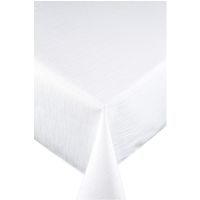 Tischdecke FANCY GLOSS Streifen Muster Tischtuch Polyester weiß 1 Stk 130x160 cm