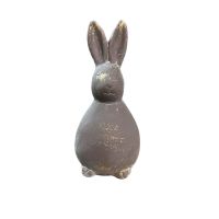 Osterdeko Hasen Figur aus Zement 13 cm