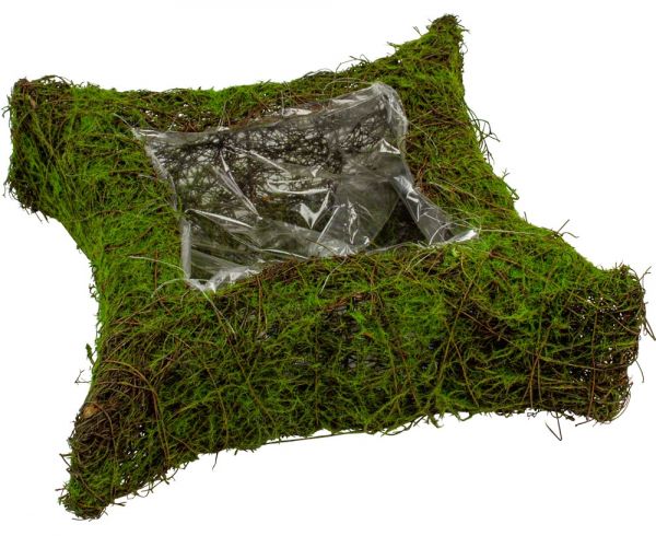 Pflanzkissen Pflanzgefäß Pflanzkorb foliert Moos & Clematis grün 1 Stk 30x30 cm