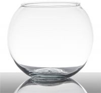 Kugelförmiges Glas Dekoglas Glaskugel Dekoglas Glasvase 1 Stk - Ø 11x9,5 cm