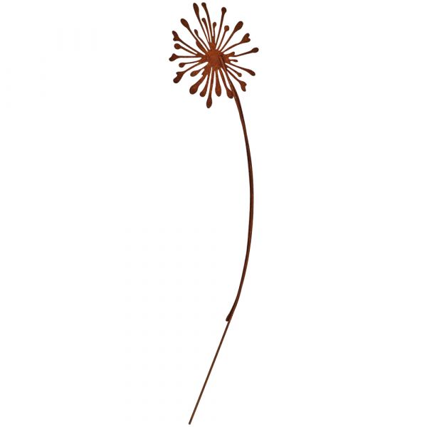 Dekostecker Pusteblume Pflanzenstecker Gartendeko rostig Metall 1 Stk Ø 16x60 cm