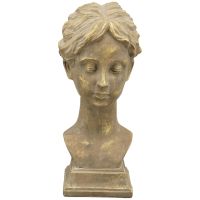 Frauenbüste Dekofigur Figur Dekoaufsteller Aufsteller bronze 16x13,5x31 cm