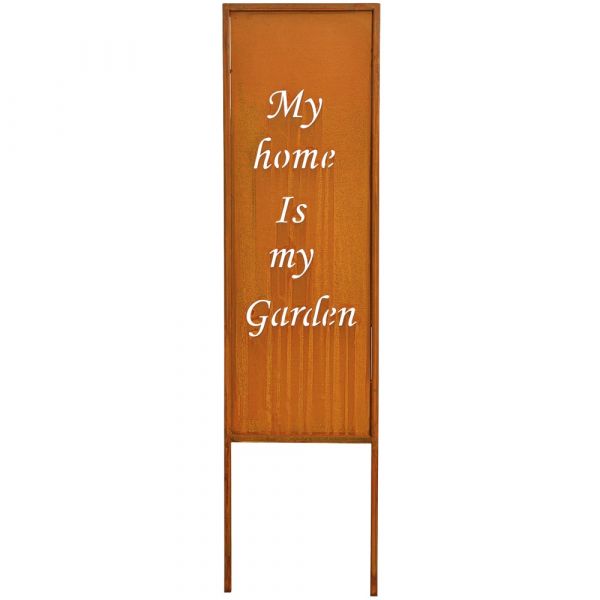 Schild Metall Rostoptik Gartendeko Standschild 22x83 cm 1 Stk My home Garden
