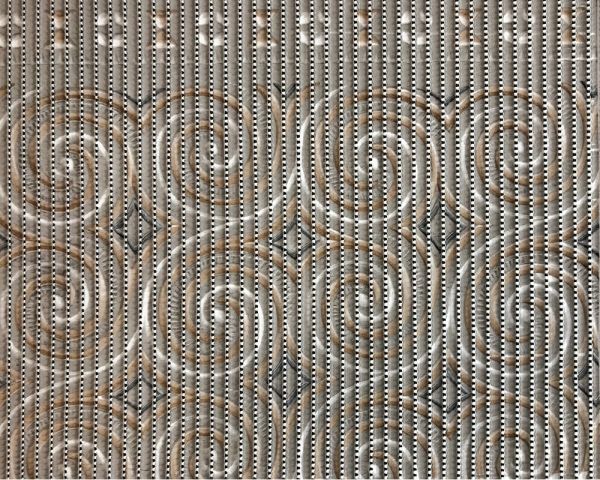 Bodenbelag NOVA SKY Läufer Spiral Muster aus Polyester in braun 1 Stk 65x100 cm