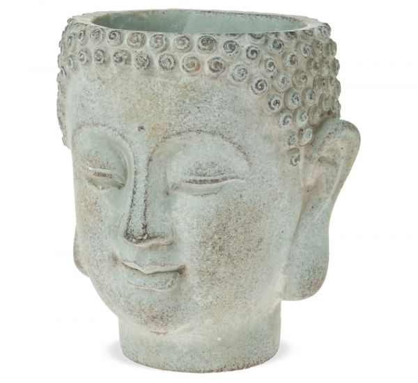 Pflanztopf Buddha Blumentopf zum Hängen Zement Kopf grau 1 Stk 12,5x11x13,5 cm