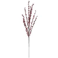 LED Dekozweige beleuchtete Zweige formbar warmweiß / rote Beeren 110 cm