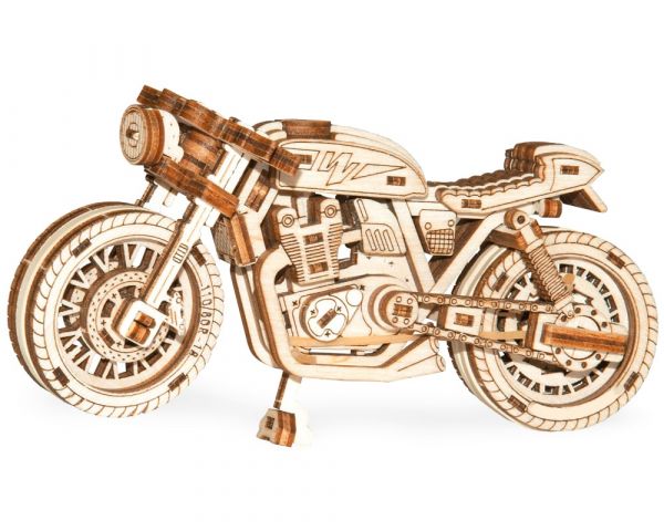 3D Holz Funktionsbausatz Cafe Racer Motorrad Bausatz 13,6 cm ab 14 Jahre