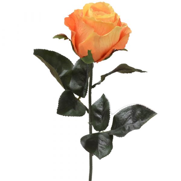 Rose Equador Kunstblume Stielrose Kunstpflanze Blüte 51 cm 1 Stk orange