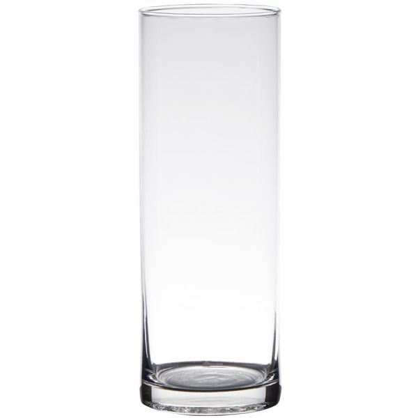 Glas Vase zylinderförmig Dekovase Blumenvase Dekoglas klar 1 Stk - Ø 9x24 cm