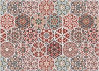 Fußmatte Fußabstreifer DECOR Marokko Orient Mosaik rot grün waschbar 50x70 cm