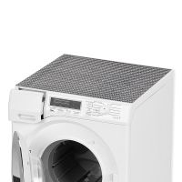 Waschmaschinenauflage Waschmaschine Abdeckung Wellen grau zuschneidbar