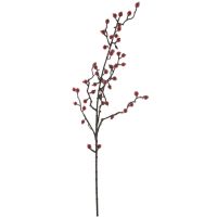 Beerenzweig Kunstzweig Dekozweig Kunstpflanze Bastelmaterial rot 78 cm