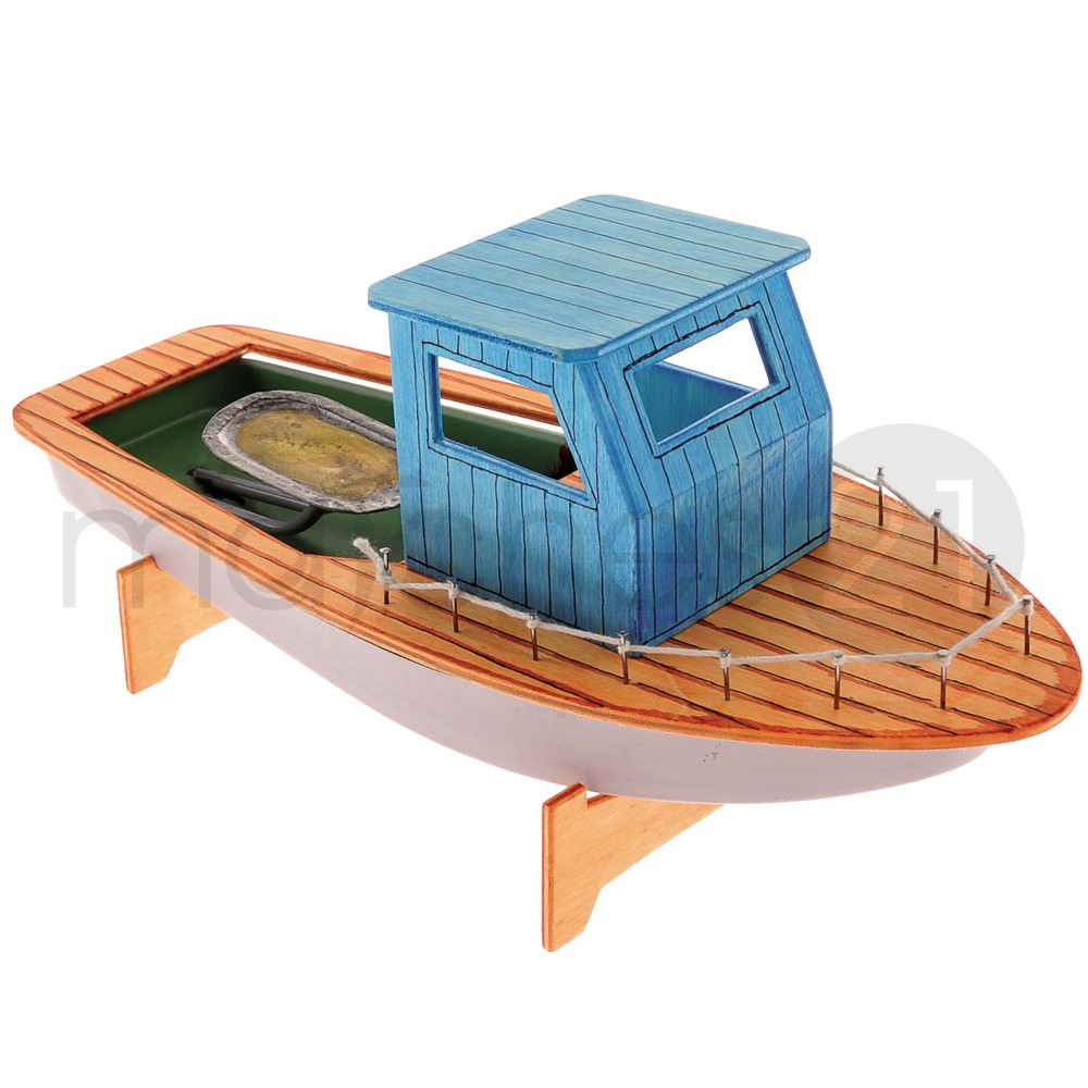 Knatterboot für Kinder Holz Boot Spielzeug Wasserspielzeug Luftballon Holzboot 
