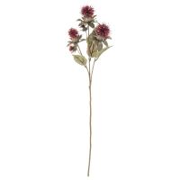 Dekozweig Distelzweig Kunstzweig Kunstblume Kunstpflanze 57 cm dunkelrot