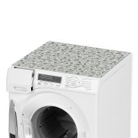 Waschmaschinenauflage Waschmaschine Abdeckung Mosaik grau zuschneidbar