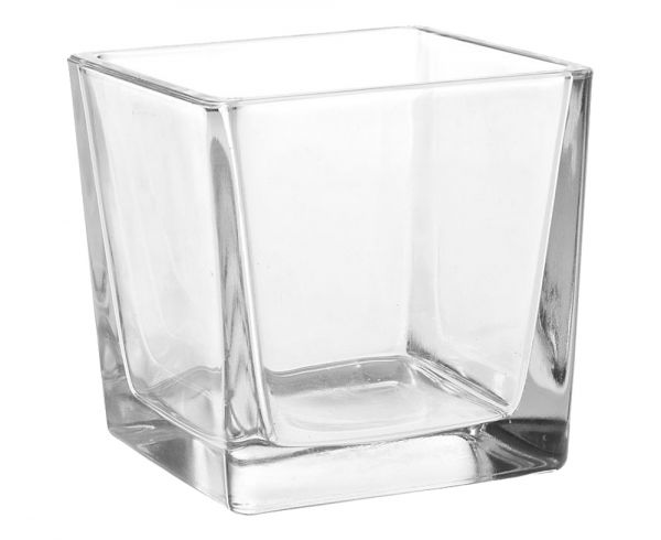 Glastopf Quader Glasquader Pflanztopf Würfel dickes Glas klar 1 Stk 8x8x8 cm