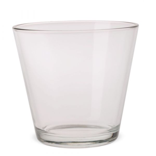 Glastopf Glasvase konische Form Blumenvase Dekovase Glas klar 1 Stk Ø 14x13 cm
