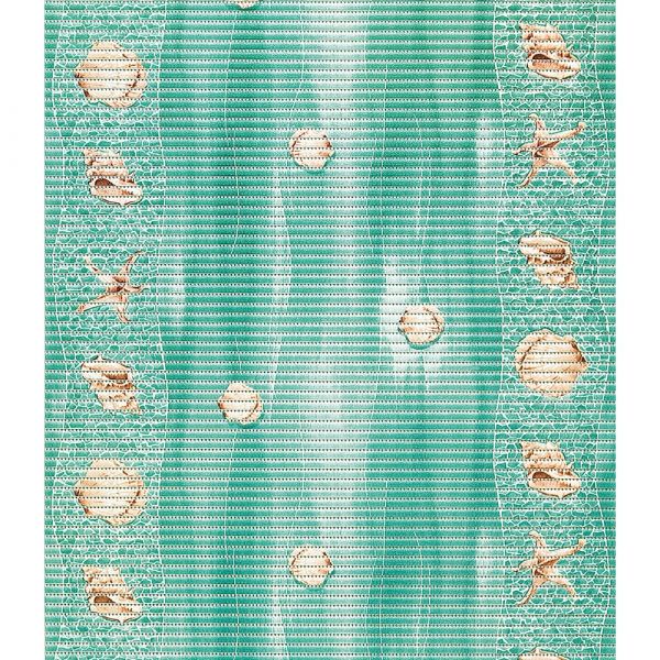 Weichschaum-Bodenbelag NOVA SKY Läufer Wasser Muscheln Muster bunt 100 cm