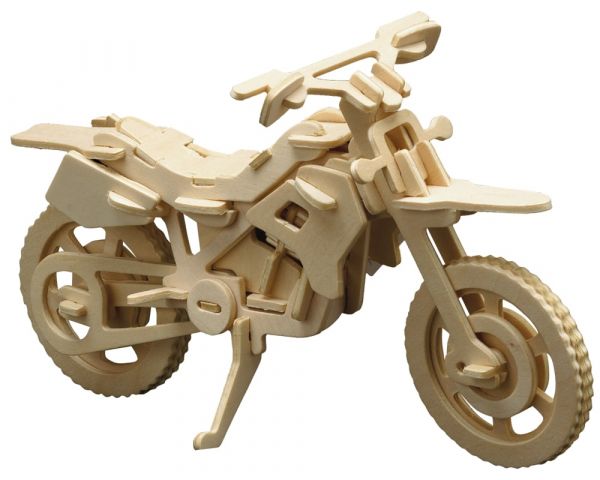 Motocross Motorrad 3D Holz Steckbausatz Bausatz Kinder Bastelset ab 10 Jahrenn