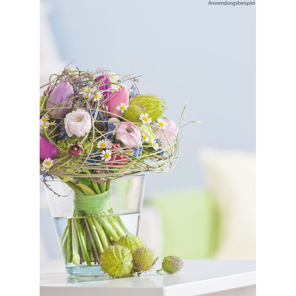  Konisch Boden-Vase Glas-Vase konische Blumen-Vase Deko-Vase aus  Glas 40/60cm hoch Wohnzimmer (60x19cm)