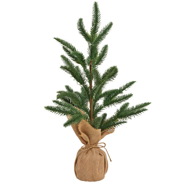 Tannenbaum Weihnachtsbaum Kunststoff realitätsnah mit Leinensack 1 Stk Ø 30x51 cm