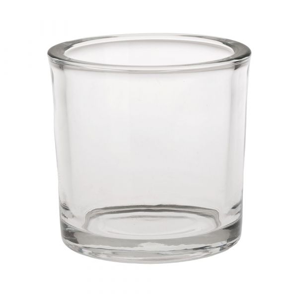 Glastopf Pflanzgefäß Glasvase rund Vase dickes Glas klar 1 Stk Ø 9x8 cm