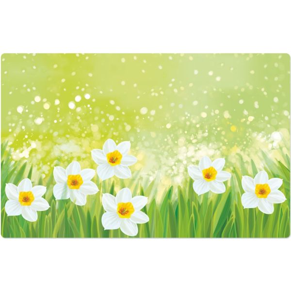 Tischset Platzset MOTIV abwaschbar Ostern Osterglocken Blumen weiß grün 1 Stk