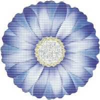 Weichschaummatte NOVA SKY Antirutschmatte Gänseblümchen Blume blau Ø 67 cm