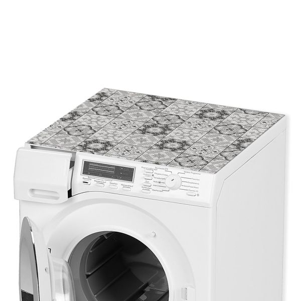 Waschmaschinenauflage zuschneidbar Waschmaschine Kachel schwarz