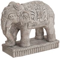 Elefant Dekofigur indische Skulptur Keramik Gartendeko 1 Stk 27x11x23 cm