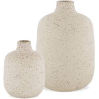 Boho Vasen Set aus Terrakotta im Landhausstil groß und klein