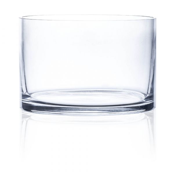 Zylinderförmige Glasvase Glas Vase Cold-Cut Dekoglas klar 1 Stk. Ø10x10 cm