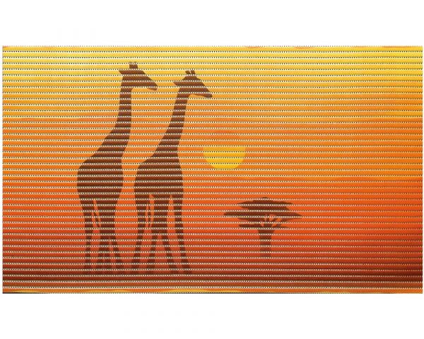 Motivmatte NOVA SKY Badmatte AFRIKA waschbar Polyester orange 1 Stk 48x80 cm