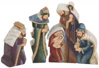 Krippenfiguren 5-tlg Weihnachtskrippen Figuren Set Jesus Josef & Maria 22x16 cm