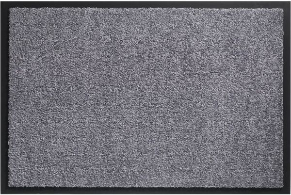 Fußmatte Schmutzfangmatte & Rand Indoor waschbar uni B2 80x120 cm - Grau