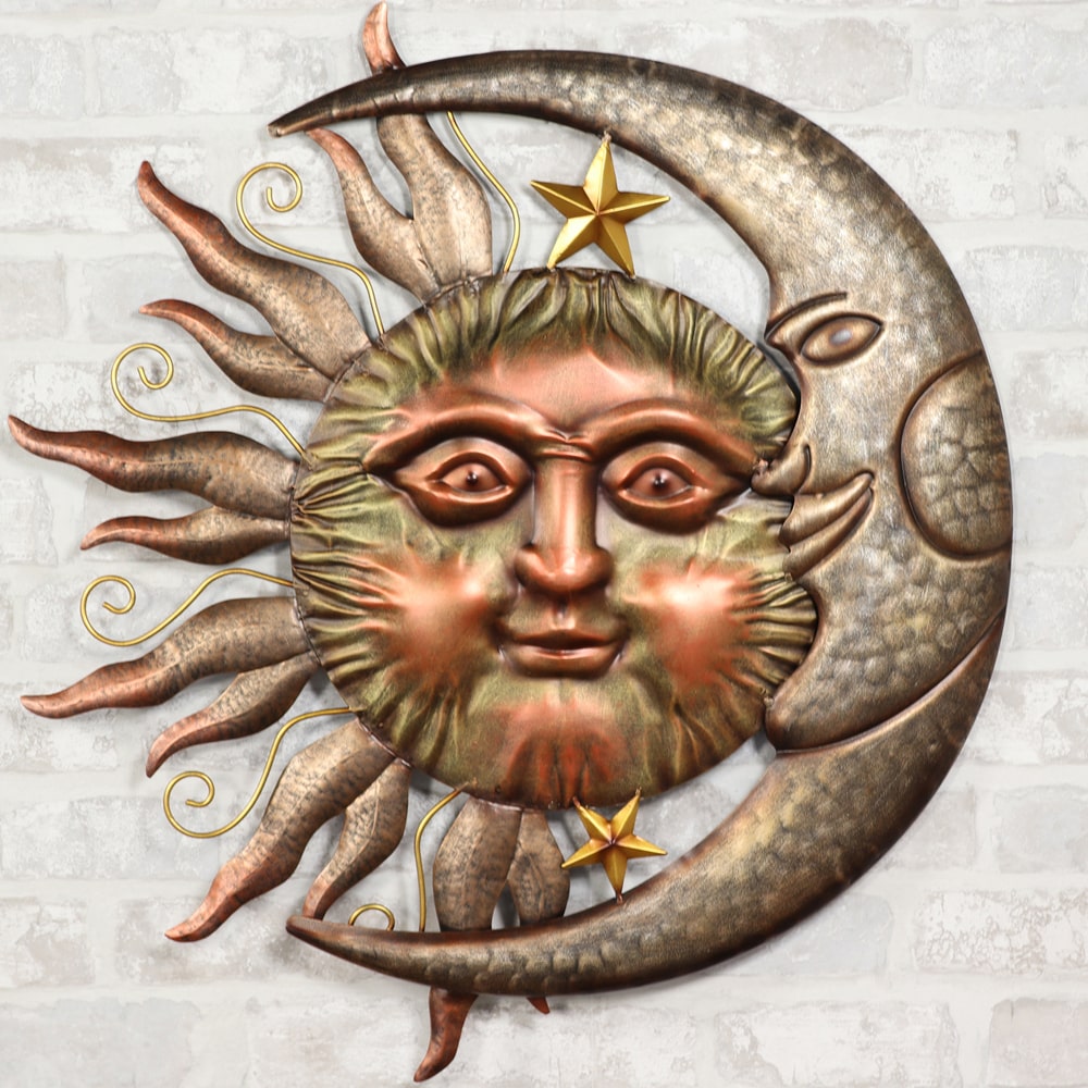 Sonne Mond Sterne Gesicht Symbol Strahlen Geschen Retrotasche
