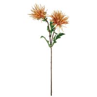 Strahlen Chrysantheme künstlich Deko Blume Kunstblume Herbst 1 Stk - orange