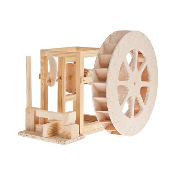 Hammerwerk mit Wasserrad Holz-Bausatz nach Da Vinci Werkset ab 12 J.