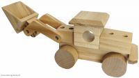 Bagger Radlader Holz vorgefertigter Bausatz Holzbausatz Bausatz Kinder ab 7 Jahre